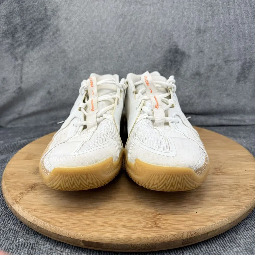 Nike Prototype Shoes Youth Size 7Y White Orange Basketball Sneakers HM0271-100